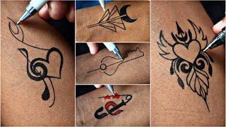 Beautiful S+K letter tattoo || simple A letter || amazing P || key trick tattoo idea || tribal tatu