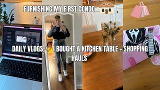 DAILY VLOGS  NEW KITCHEN TABLE + DECOR (& shopping hauls)