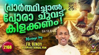 2168. പ്രാർഥിച്ചാൽ പോരാ ചുവട് കിളക്കണം ! (Lk 13,8)  | Fr.Binoy Karimaruthinkal PDM