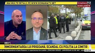 Înmormântarea lui Prigoană, scandal cu poliția la cimitir