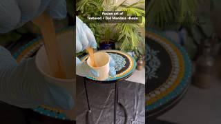 Fusion art of Textured, mandala and resin  makeover of old coffee table. Try this DIY and tag us