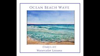 Watercolor Ocean Waves | Watercolor Ocean Lesson | Cindy's Art