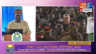 Raila Odinga's POWERFUL speech at the Piny Luo festival UNITING  luos from across Africa