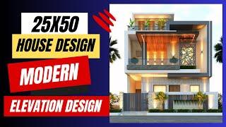 25 Feet Front Modern Elevation House Design | 25 By 50 House Plan  @smallhouseplan