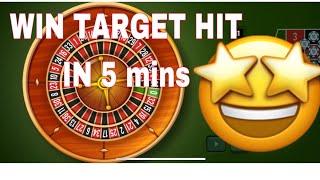 Roulette- Win hit & Run flat bet strategy