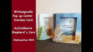 Wirkungsvolle Pop-up Center Diorama Card - Aufstellkarte -  Shepherd's Care - Stampin' Up!®