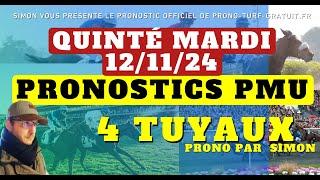 Pronostic Quinté du Mardi 12/11/2024 : Pronostics PMU, 4 Tuyaux, Bases Solides et Tocard du jour