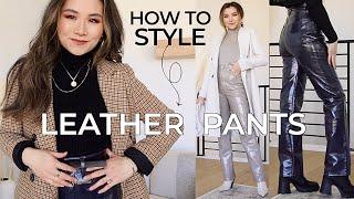 HOW TO STYLE PATENT LEATHER PANTS | What to wear in the winter & cold weather | Miss Louie