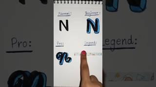 How to write N  #shorts #nletter #calligraphy #shortsfeed #trending