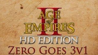 AoE2:HD - ZeroEmpires Going 3v1 (HD)