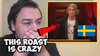 British Reaction To Björn Gustafsson defends himself - Roast på Berns (Swedish Comedy)