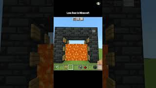 LAVA DOOR IN MINECRAFT | REDSTONE BUILD HACKS | MCPE #shorts #minecraft #mcpe