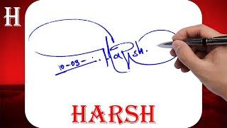 Harsh Name Signature Style - H Signature Style - Signature Style of My Name Harsh