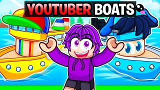 Building Famous YouTubers Boats in Roblox Build a Boat!