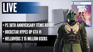 PS5 30th Anniversary Unboxing | Rockstar Hypes Up GTA VI | Helldivers 2 15 Million Users