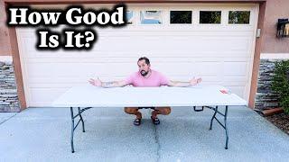 The Indestructible Folding Table?! Best Choice Products 8ft Review (MUST SEE!)