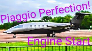 Piaggio Pusher Engine Start! Piaggio Avanti Turboprop Aeroplane Aircraft.