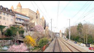  4K Tilt train Geneva - Zürich HB cab ride, speeds up to 200km/h [03.2020] Führerstandsmitfahrt