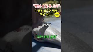 "생선 손질 후 도마, 이렇게 닦아야 냄새·세균 싹 없어집니다!" 도마 관리 꿀팁 #건강정보 #건강관리 #건강상식