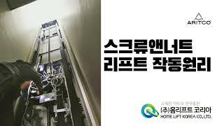 홈리프트코리아  스크류앤너트 승강기 작동원리