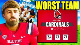 I Rebuilt the WORST Team in COLLEGE FOOTBALL 25.