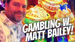 GAMBLING IN VEGAS W/ MATT BAILEY PLAYS THE SLOTS!  ALBERT’S SLOT FRIENDS FRIDAY! Slot Machine