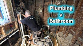 Plumbing a bathroom