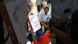 Real Time live caricature by velvom / How to draw live caricature? #velvomcaricature