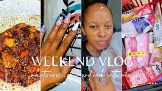 WEEKEND VLOG: Friend Sleep over | doing my nails | deep cleaning and cooking .