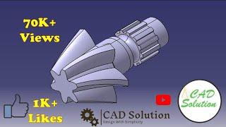 Helical Gear Design In Catia V5 || Multi-section || CATIA V5 Tutorial