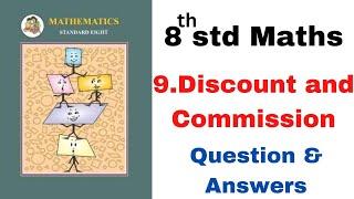 8th Maths | Chapter 9 Discount and commission  Maharashtra Board solutions solved