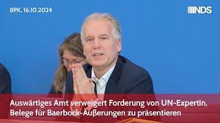 Auswärtiges Amt verweigert Forderung von UN-Expertin, Belege für Baerbock-Äußerungen zu präsentieren