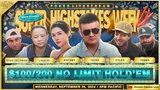 SUPER HIGH STAKES WEEK!! $100/200 w/ Peter, Britney, Linglin, Tomer, Ryan - Commentary by Tuchman