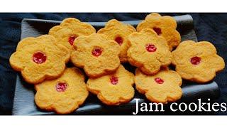 Custard jam cookies ||Jam cookies||Bakery style homemade cookies