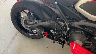 Akrapovic Carbon Exhaust on XSR900 (no baffle)