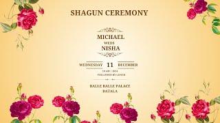 MICHAEL WEDS NISHA SHAGUN CEREMONY || LIVE STREAMING