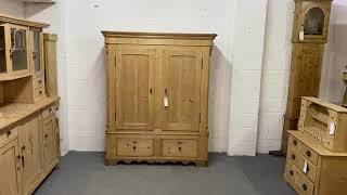 Antique Pine Wardrobe c1870 (Dismantles) (J0505E) - Pinefinders Old Pine Furniture Warehouse