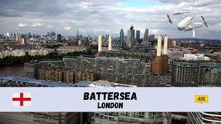 [4K]  Battersea, London - by drone 