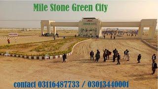 mile stone green city located in m9 highway nooriabad karachi. where you can book your plot only 7k.