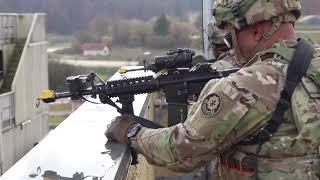 U S  Army Soldiers and French Tankers Defend Town in Exercise.