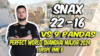 G2 snax (22/16) vs 9 Pandas (Dust2) @ Perfect World Shanghai Major 2024 Europe RMR B | CS2 POV