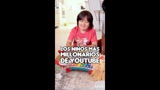 LOS 5 YOUTUBERS NIÑOS MÁS RICOS DEL MUNDO #Shorts