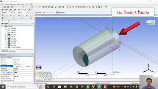 ANSYS, Geometry of cylinderby face splite design, meshing,fluent, CFDPOST.