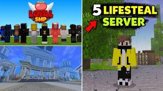 Top 5 Best Lifesteal SMP For Minecraft PE || Lifesteal Server For MCPE || Vizag OP