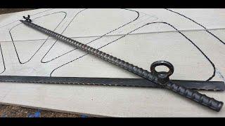 DIY TOOL #31 -- How to make a large compass with rebar--철근으로 대형 콤파스 만들기