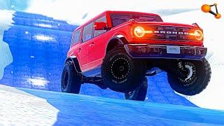 Cars Against ICY Undulating Road - BeamNG drive