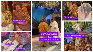 Patient Jonathan,Aisha Buhari,Gov.Adeleke,top politicians at Senator Grace Bent's daughter's wedding