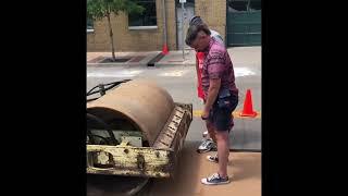 Large Scale Print Making in Cheyenne, Wyoming using a Steamroller!