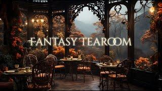 Fantasy Tearoom Ambience and Music | peaceful late autumn afternoon with tea and a book