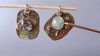 Quartz Tourmaline & Prehnite Tibet Pendants - Satin Crystals